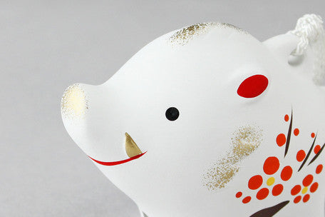 Double Pig Ornament with Display by Yakushigama