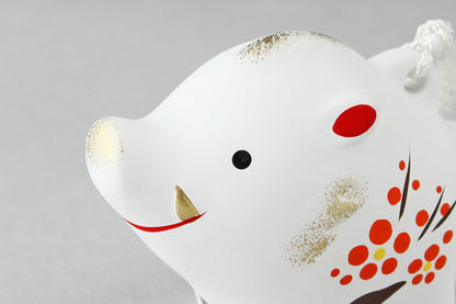 Double Pig Ornament with Display by Yakushigama