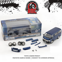 BM CREATIONS JUNIOR 1/64 Toyota 2015 Hiace KDH200V Dark Navy LHD 64B0147