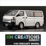BM CREATIONS JUNIOR 1/64 Toyota 2015 Hiace KDH200V SILVER - LHD 64B0149