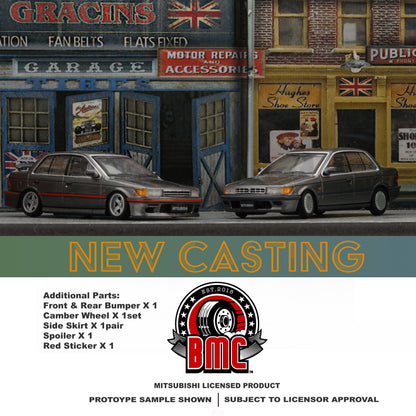 BM CREATIONS JUNIOR 1/64 Mitsubishi 1988 Lancer GTi Silver LHD 64B0177