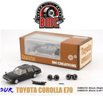 BM CREATIONS JUNIOR 1/64 Toyota Corolla E70 - Black LHD 64B0219