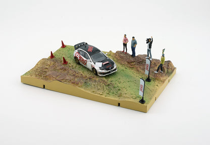 BM CREATIONS JUNIOR 1/64 Subaru 2009 IMPREZA WRX STI Rally with Grass Diorama RHD Christmas Version 64B0244