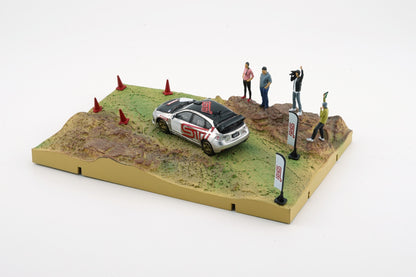 BM CREATIONS JUNIOR 1/64 Subaru 2009 IMPREZA WRX STI Rally with Grass Diorama RHD Christmas Version 64B0244
