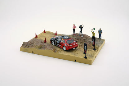 BM CREATIONS JUNIOR 1/64 Mitsubishi Lancer EVO X Advan RHD with Mud Diorama Christmas Version 64B0248