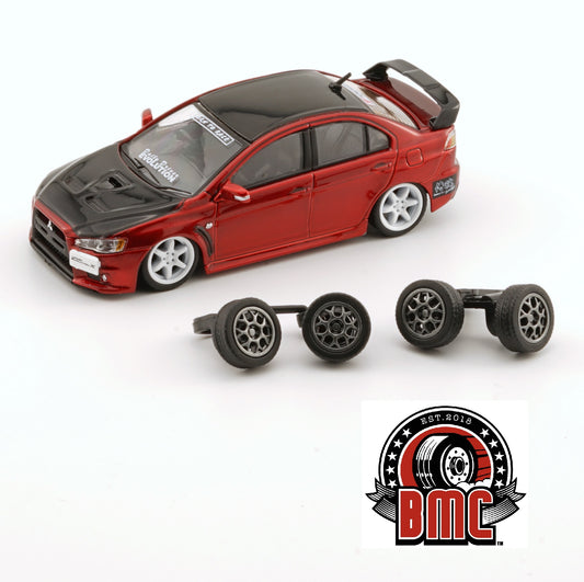 BM CREATIONS JUNIOR 1/64 Mitsubishi Lancer EVO X -RED JDM (RHD) HK Toycar Salon 2022 Edition 64B0249