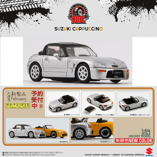 BM Creations 1/64 Suzuki Cappuccino - Silver (RHD) 64B0262