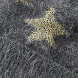 Star Pattern Knit Cap - Dark grey 