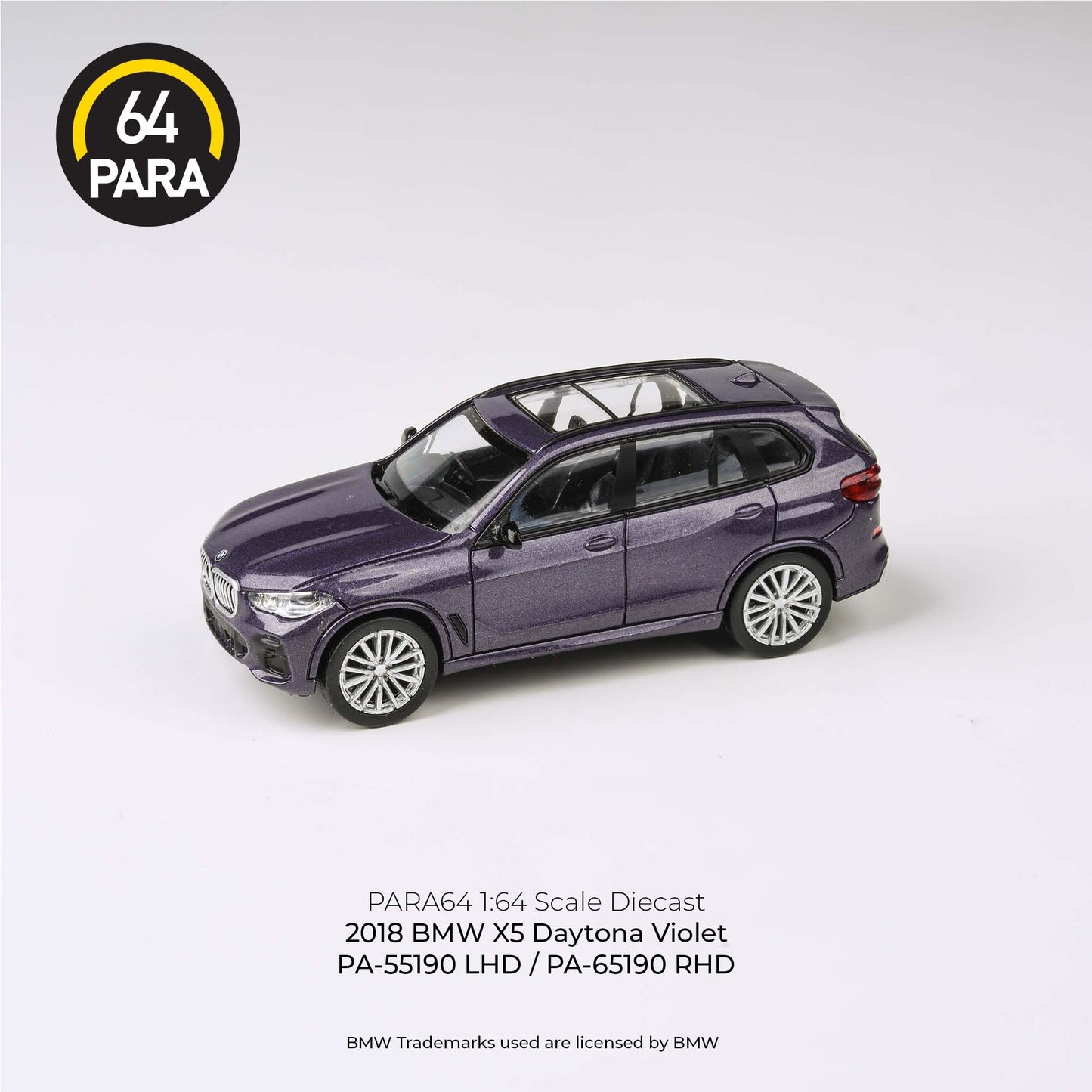 PARA64 1/64 2018 BMW X5 Daytona Violet LHD PA-55190