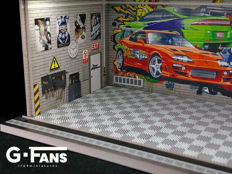 G-FANS 1/64 Diorama with LED Light Fast & Furious Garage 710016