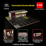 G-FANS 1/64 Diorama with LED Light 7-Eleven with Parking Lot 710020