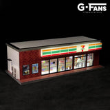 G-FANS 1/64 Diorama with LED Light 7-Eleven with Parking Lot 710020