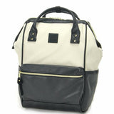 anello® Japan Synthetic Leather Mouthpiece Backpack - Aobori Black AT-B1211