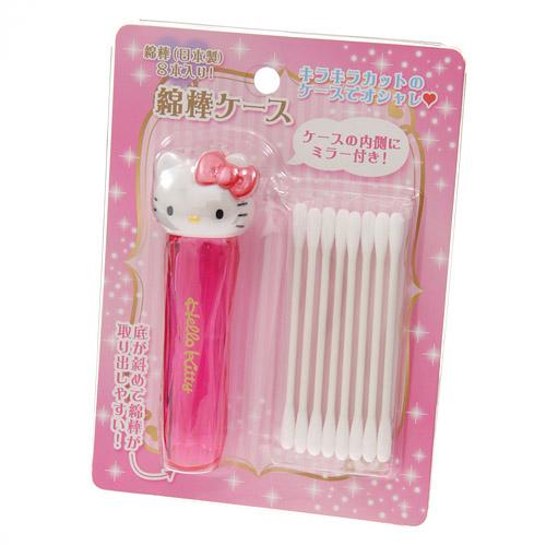 Hello Kitty Cotton Tips Case with Mirror