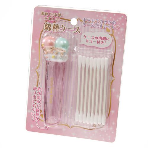 Little Twin Stars Cotton Tips Case with Mirror 