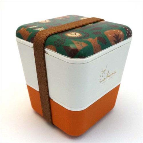 Double decker lunch box - Camel 