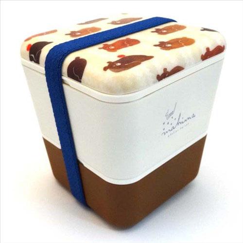 Double decker lunch box - Brown