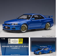 AUTOart 1/18 Nissan Skyline GT-R (R34) V-Spec II with BBS LM