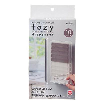 AKEBONO 10pcs Plastic Sealing Bag Clip Set - White and Brown ST-3013