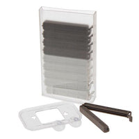 10pcs Plastic sealing bag clips set - White and brown