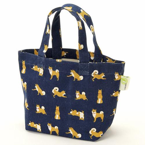 Shiba Inu mini tote bag  - dog pattern blue
