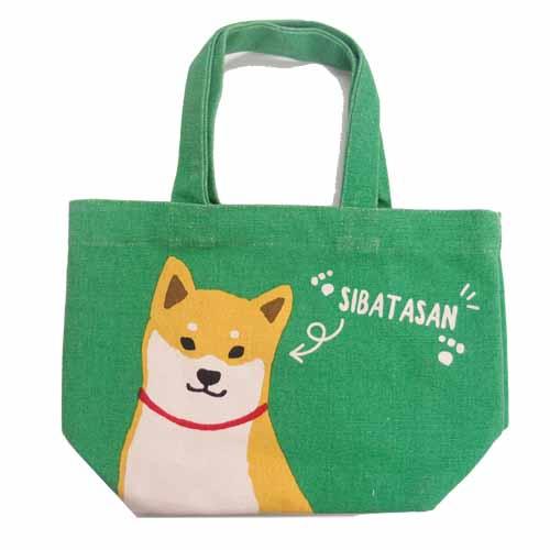 Shiba Inu mini tote bag - Green 