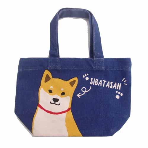 Shiba Inu mini tote bag - Blue