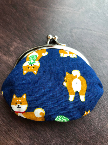 Shiba Inu Pouch - Navy blue