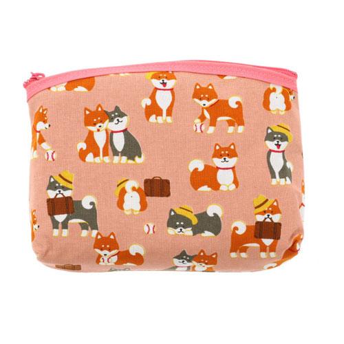 Shiba Inu Pouch Bag - Pink