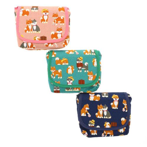 Shiba Inu Mirror Pouch - Green