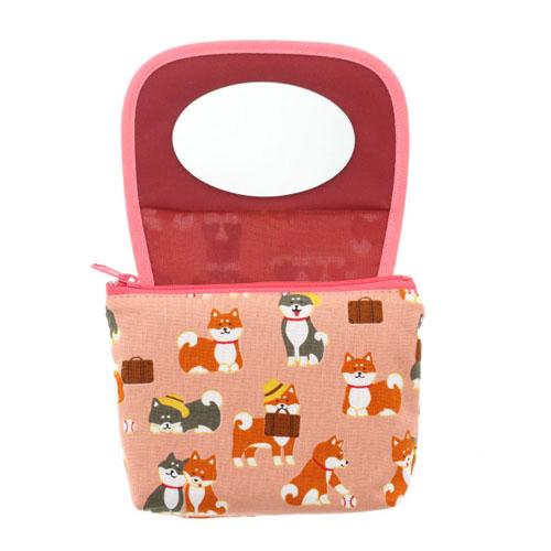 Shiba Inu mirror pouch - Pink