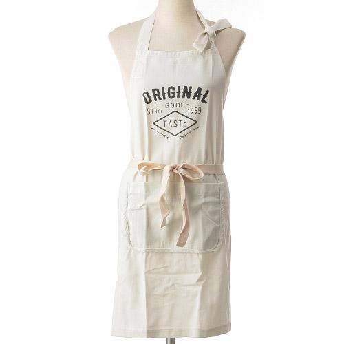 Indigo Apron  - Ivory 