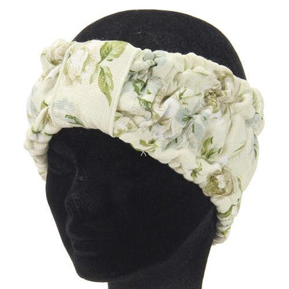Bath Hair Band - Beige flower