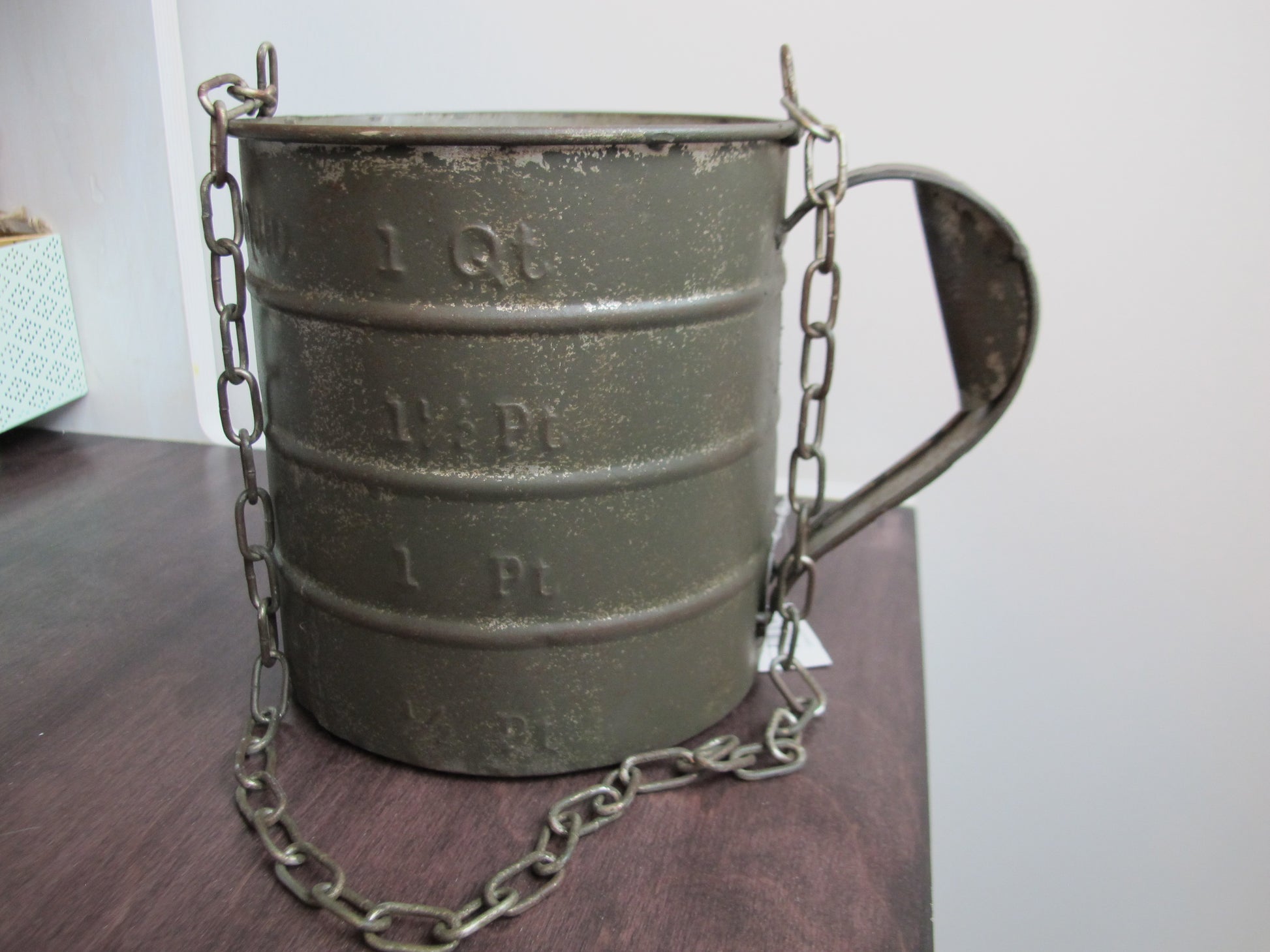 Rustic hanging flower cup 