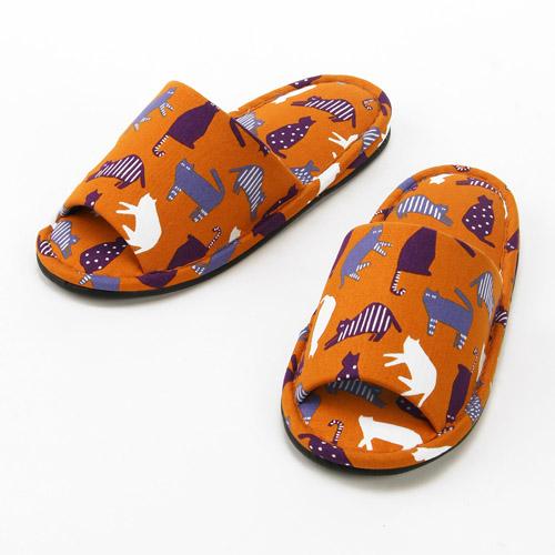 Cat Pattern Slipper - Orange