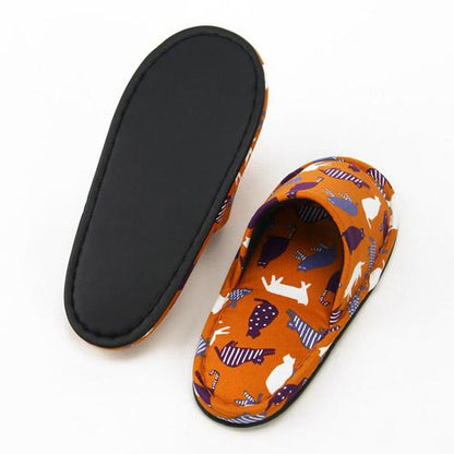 Cat Pattern Slipper - Orange