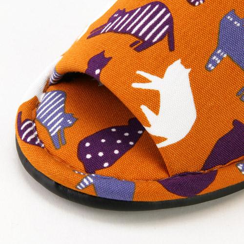 Cat Pattern Slipper - Orange