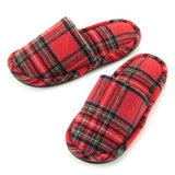 checkered pattern slipper - Red