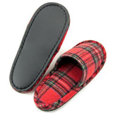 checkered pattern slipper - Red