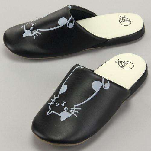 Slippers Cat - Black