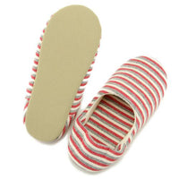 Stripe Pattern Slipper - Red
