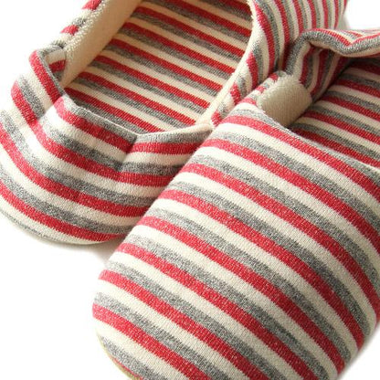 Stripe Pattern Slipper - Red
