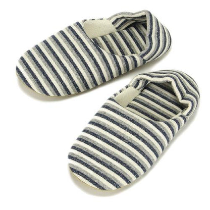 Stripe pattern slipper - Sky blue