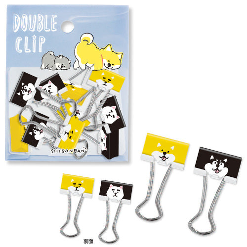 PLUS + STUDY Shiba Inu Double Clips set of 10 pcs