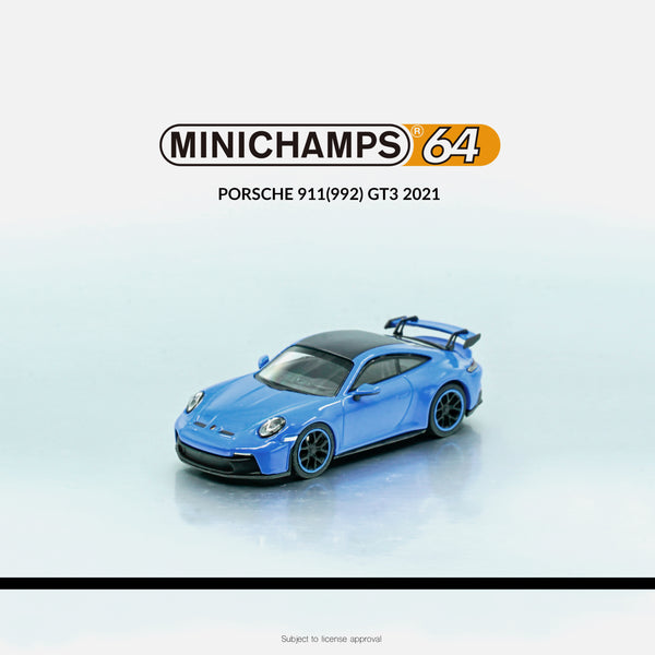MINICHAMPS64 1/64 PORSCHE 911 GT3 (992) 2021 - SHARK BLUE 643061003