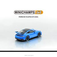 MINICHAMPS64 1/64 PORSCHE 911 GT3 (992) 2021 - SHARK BLUE 643061003