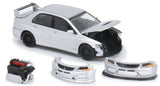 PEAKO 1/64 Mitsubishi 2006 Lancer Evolution IX Silver including a turntable display stand 63500