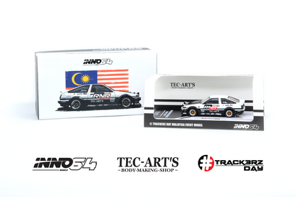 INNO64 1/64 Toyota SPRINTER TRUENO AE86 Tuned by "TEC-ART'S" @TRACKERZ DAY MALAYSIA EVENT MODEL IN64-AE86T-TECARTS