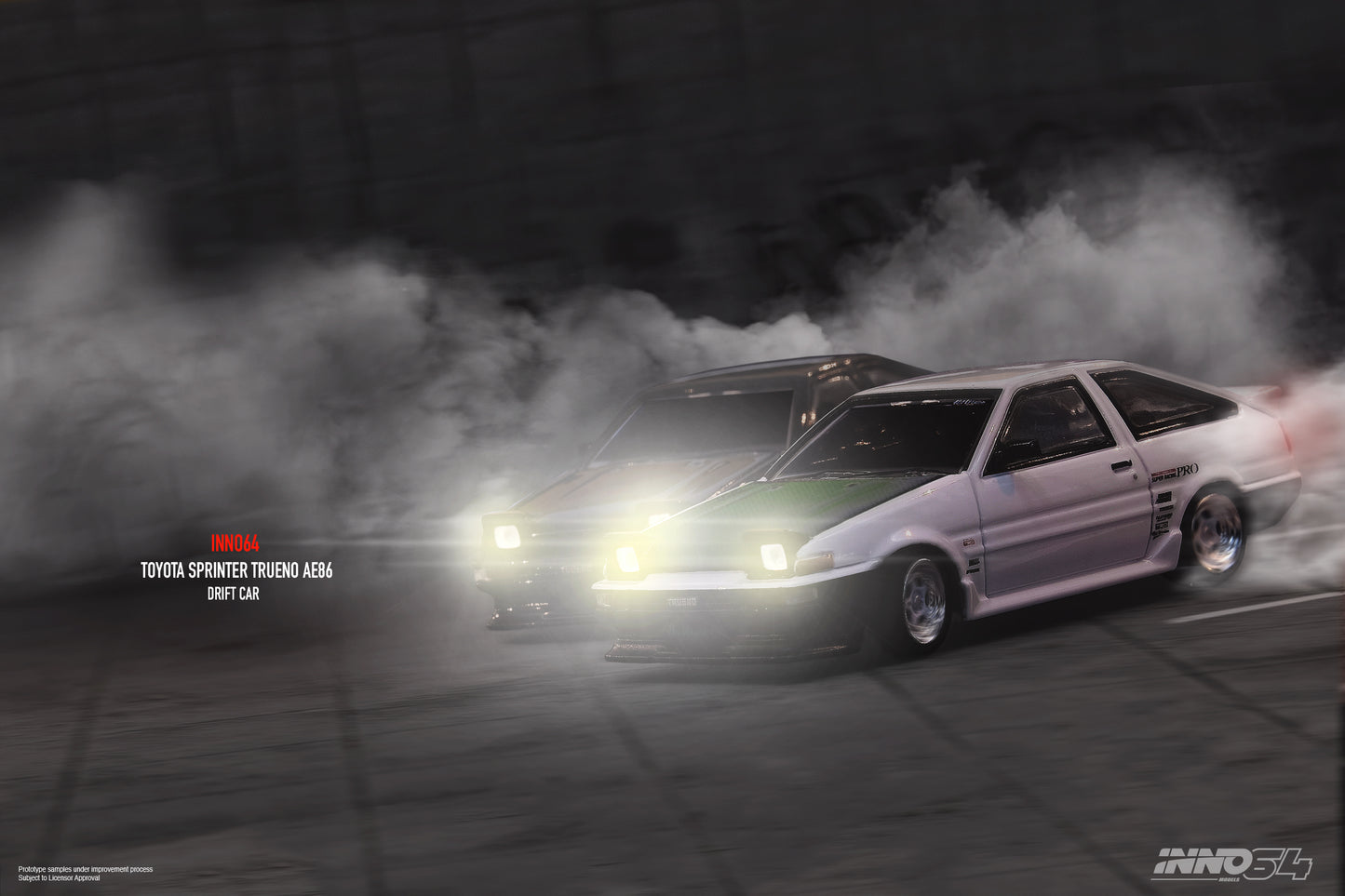 INNO64 1/64 TOYOTA SPRINTER TRUENO AE86 Drift Car IN64-AE86T-DC
