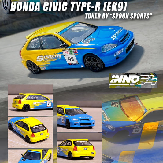 INNO64 1/64 HONDA CIVIC TYPE-R )EK9) Tuned by "SPOON SPORTS" IN64-EK9-SP